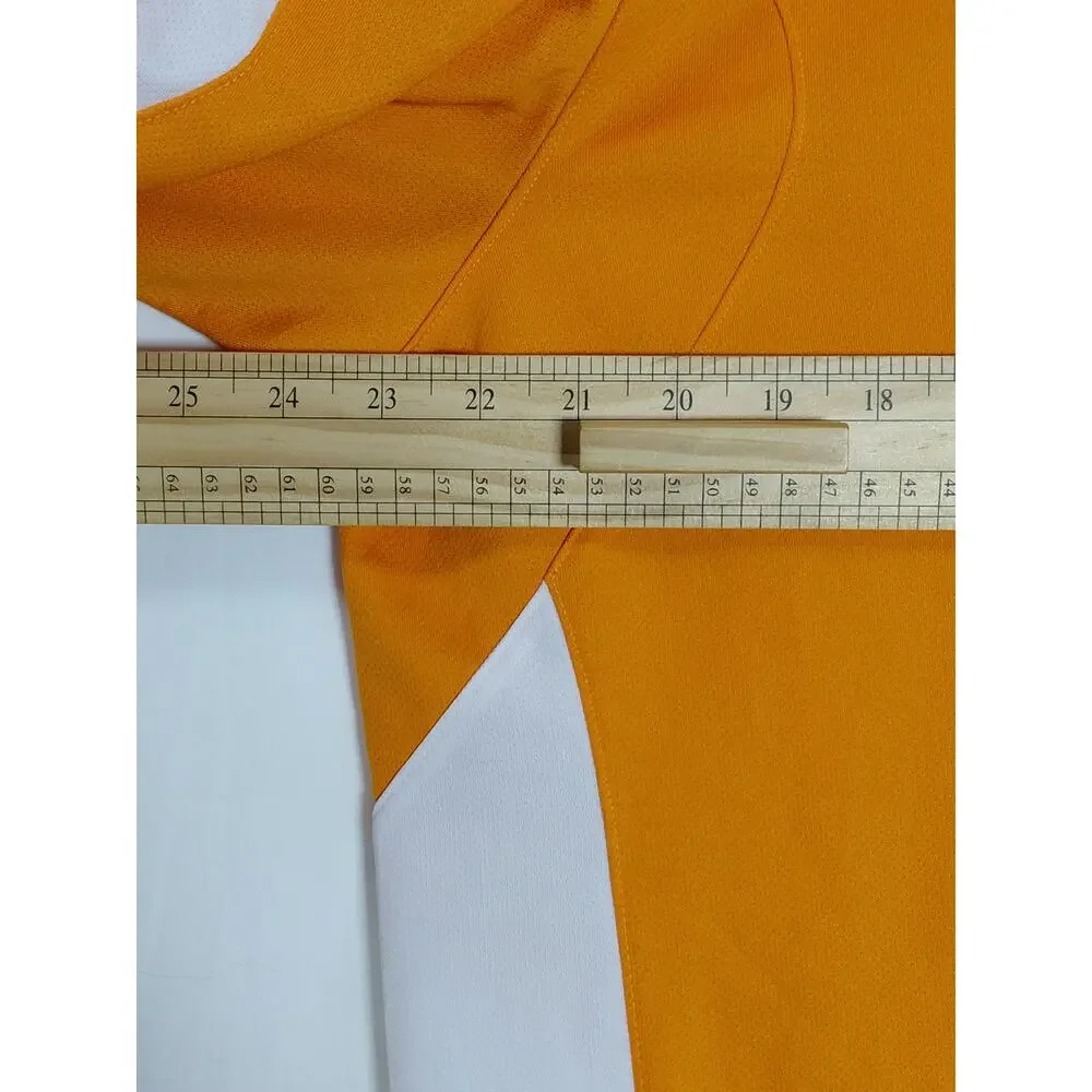 Adidas Scorch Orange Knit Mock Neck Collared Half Zip Jacket Men Size XL